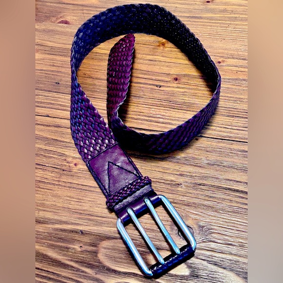 Like New 💥 Vintage! Michael Kors Extra Wide Braided Leather Chunky Belt Small - Picture 5 of 7